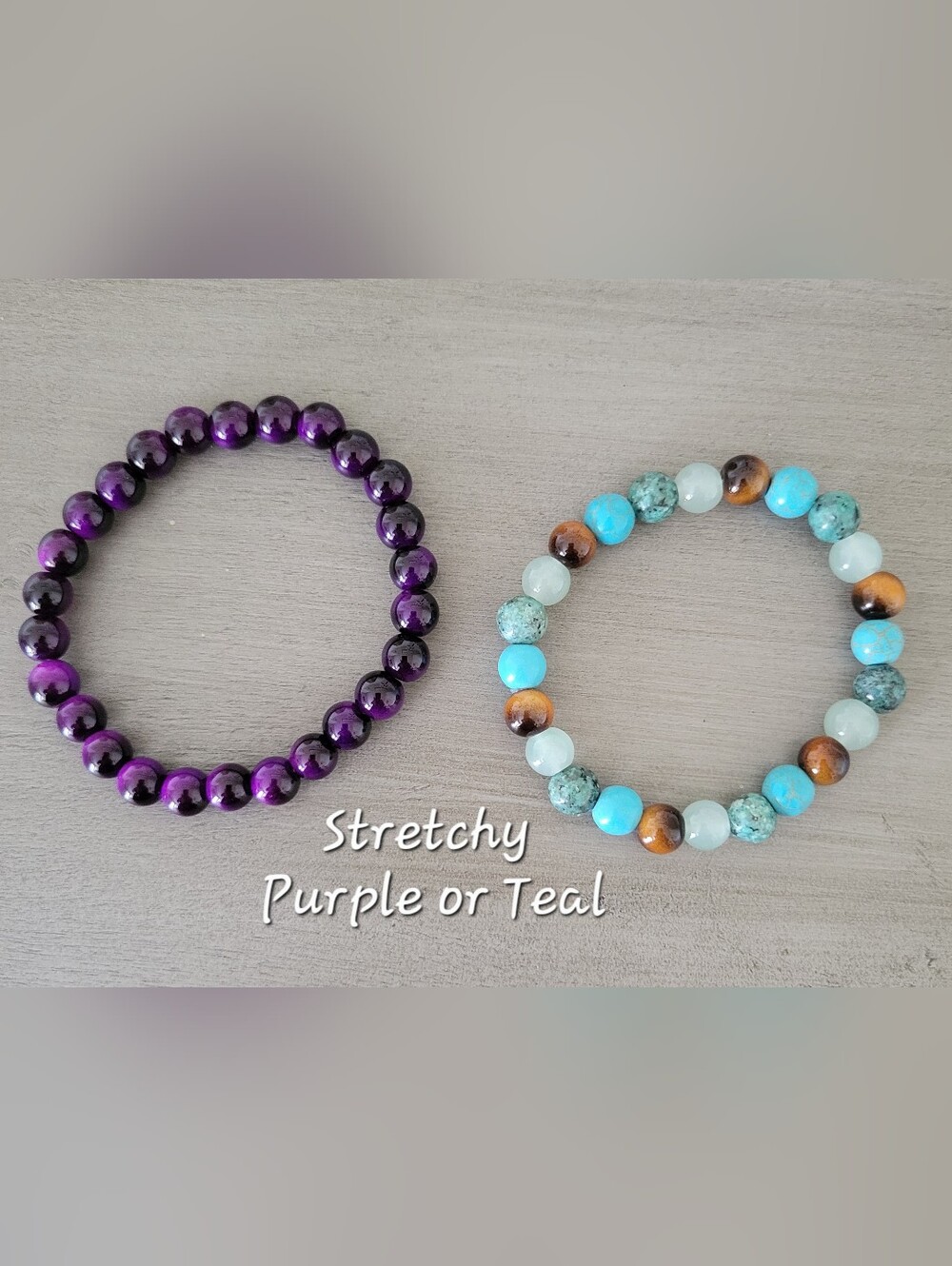 Anxiety & Stress Stone Beaded Bracelet -Buyers Choice - Picture 2 of 2
